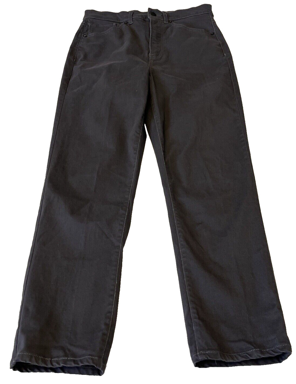 Express Women's Slim Super High Rise Chino Pants Size 6R Gray Stretch Pockets